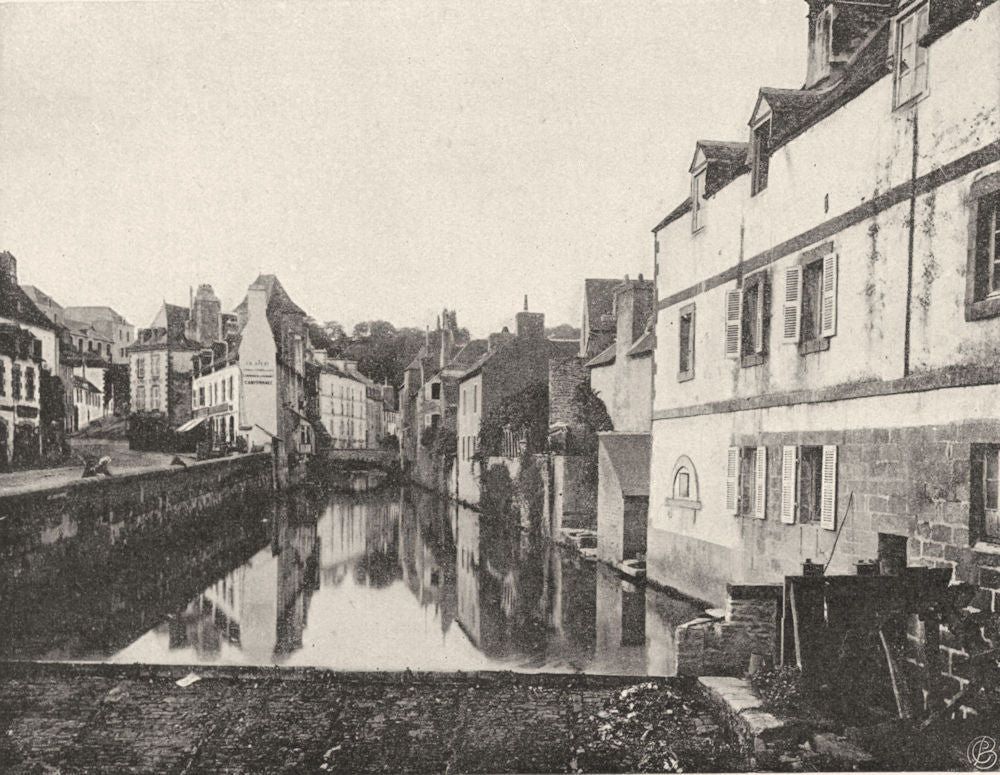 FINISTÈRE. Quimperlé. SMALL. 1903 old antique vintage print picture